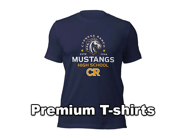 Premium T-shirts - Cypress Ranch High School Mustangs