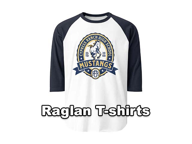 Raglan T-shirts - Cypress Ranch high School Mustangs