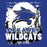 Close-up view of Dekaney High School Wildcats Royal Blue Premium Unisex T-shirt 202