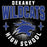 Close-up view of Dekaney High School Wildcats Black Premium Unisex T-shirt 204