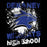 Close-up view of Dekaney High School Wildcats Black Premium Unisex Hoodie 205