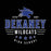 Close-up view of Dekaney High School Wildcats Black Classic Unisex T-shirt 217