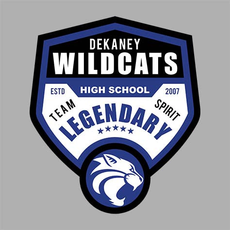 Dekaney Wildcats Premium Grey Hoodie - Design 14