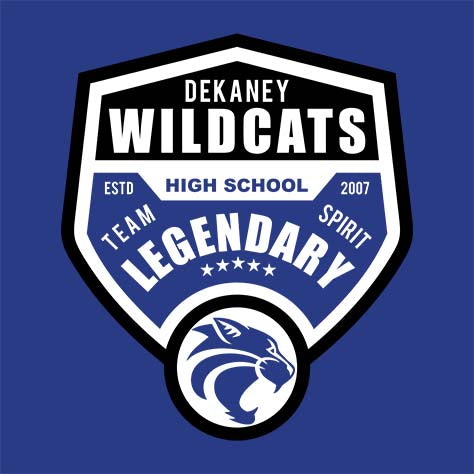 Dekaney Wildcats Premium Royal Hoodie - Design 14