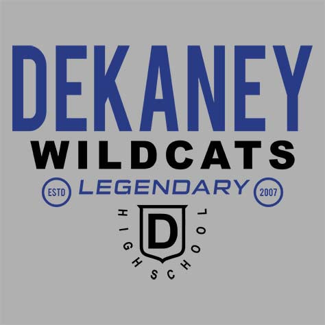 Dekaney Wildcats Premium Grey Hoodie - Design 03