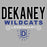 Close-up view of Dekaney High School Wildcats Heather Grey Women's T-shirt 003