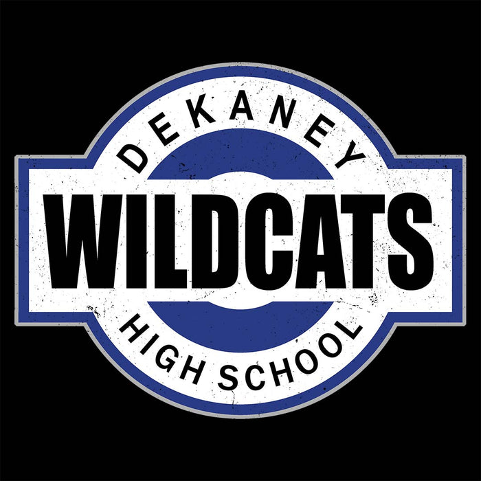 Close-up view of Dekaney High School Wildcats Black Classic Unisex T-shirt 011