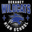 Close-up view of Dekaney High School Wildcats Black Classic Unisex T-shirt 204