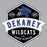 Close-up view of Dekaney High School Wildcats Heather Grey Women's T-shirt 209