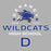 Close-up view of Dekaney High School Wildcats Heather Grey Classic Unisex T-shirt 222