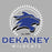 Close-up view of Dekaney High School Wildcats Heather Grey Classic Unisex T-shirt 226