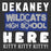 Close-up view of Dekaney High School Wildcats Women's Dark Grey Heather T-shirt 231