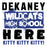 Close-up view of Dekaney High School Wildcats Unisex 3/4 sleeve Raglan T-shirt 231