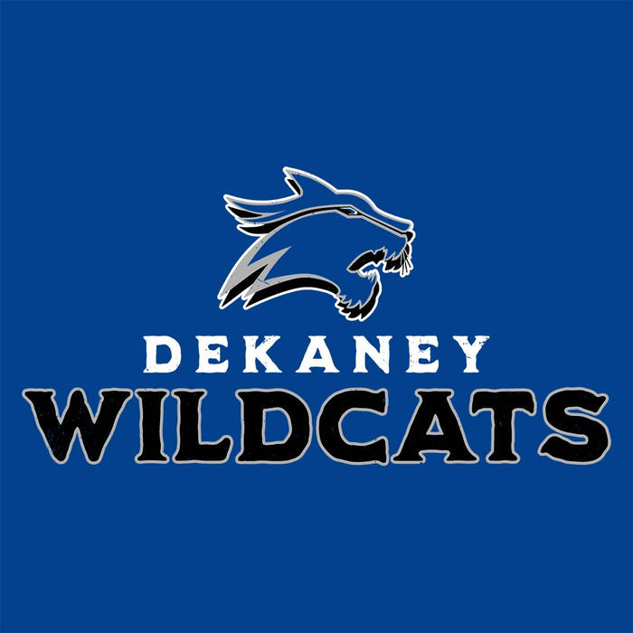 Close-up view of Dekaney High School Wildcats Royal Classic Unisex T-shirt 233