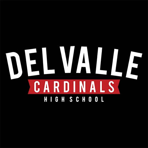 Del Valle High School Cardinals Women's Black T-shirt 21