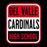 Del Valle High School Cardinals Women's Black T-shirt 01