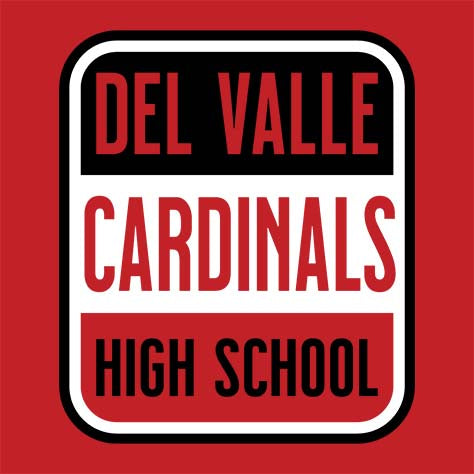 Del Valle High School Cardinals Red Premium T-shirt 01