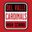 Del Valle High School Cardinals Women's Red T-shirt 01