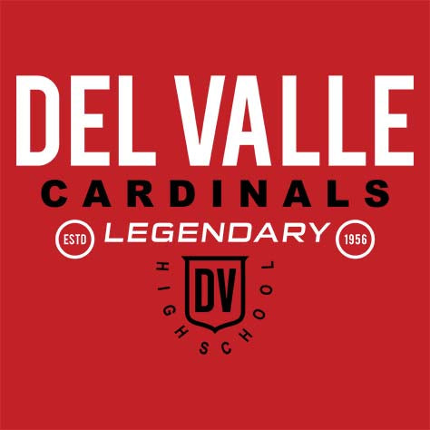 Del Valle High School Cardinals Red Premium T-shirt 03