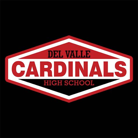 Del Valle High School Cardinals Black Premium T-shirt 09