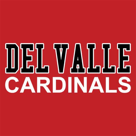 Del Valle High School Cardinals Red Classic Hoodie 10