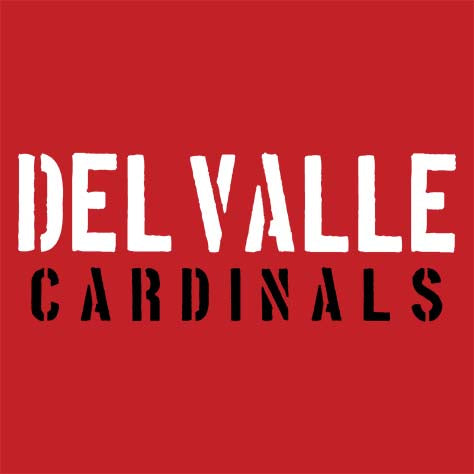 Del Valle High School Cardinals Red Classic Hoodie 17