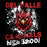 Close-up view of Del Valle High School Cardinals Black Classic Unisex Hoodie 205