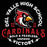 Close-up view of Del Valle High School Cardinals Black Classic Unisex Hoodie 206