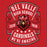 Close-up view of Del Valle High School Cardinals Red Premium Unisex T-shirt 207