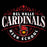 Close-up view of Del Valle High School Cardinals Black Classic Unisex Hoodie 211