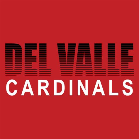 Del Valle High School Cardinals Women's Red T-shirt 24