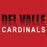 Del Valle High School Cardinals Women's Red T-shirt 24