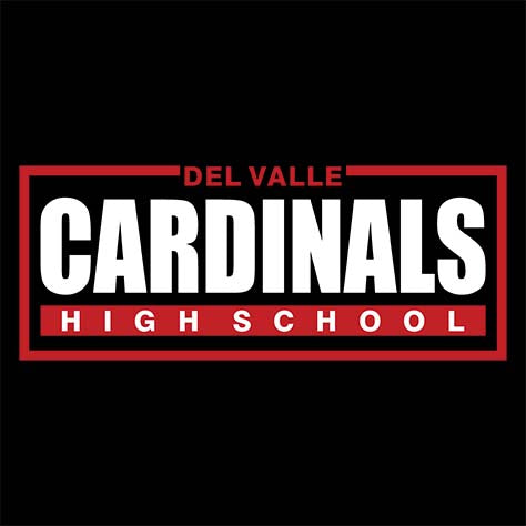 Del Valle High School Cardinals Black Premium T-shirt 49