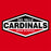 Close-up view of Del Valle High School Cardinals Red Classic Unisex T-shirt 009