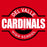 Close-up view of Del Valle High School Cardinals Red Classic Unisex T-shirt 011
