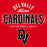 Close-up view of Del Valle High School Cardinals Red Classic Unisex T-shirt 040