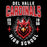 Close-up view of Del Valle High School Cardinals Black Classic Unisex T-shirt 204