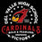 Close-up view of Del Valle High School Cardinals Black Classic Unisex T-shirt 206