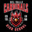 Close-up view of Del Valle High School Cardinals Black Classic Unisex T-shirt 213
