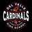 Close-up view of Del Valle High School Cardinals Black Classic Unisex T-shirt 218