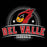 Close-up view of Del Valle High School Cardinals Women's Black T-shirt 221