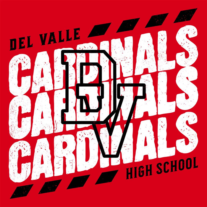 Close-up viewof Del Valle High School Cardinals Red Classic Unisex T-shirt 223