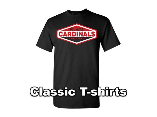 Classic T-shirts - Del Valle High School Cardinals