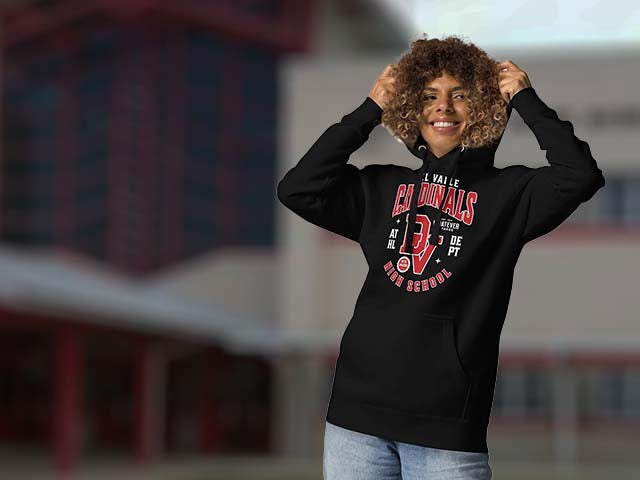 Del Valle High School Cardinals Premium Unisex Hoodies All Products Page