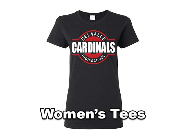 Women's T-shirts - Del Valle High School Cardinals