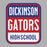 Dickinson High School Gators Sports Grey Classic Hoodie 01