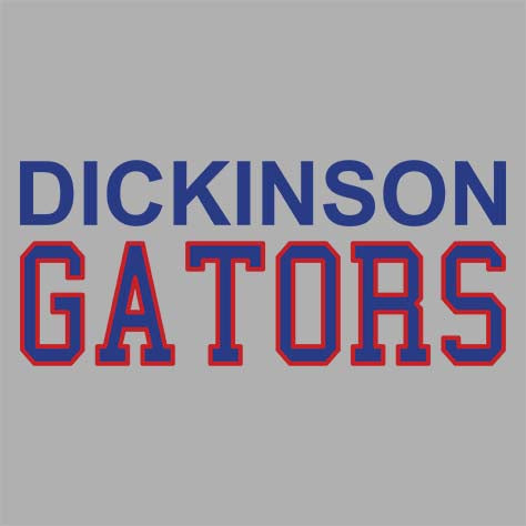 Dickinson High School Gators Sports Grey Classic Hoodie 10