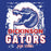 Close-up view of Dickinson High School Gators Royal Blue Classic Unisex T-shirt 202