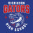 Close-up view of Dickinson High School Gators Royal Blue Classic Unisex Hoodie 204