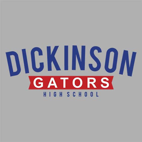 Dickinson High School Gators Women's Sports Grey T-shirt 21